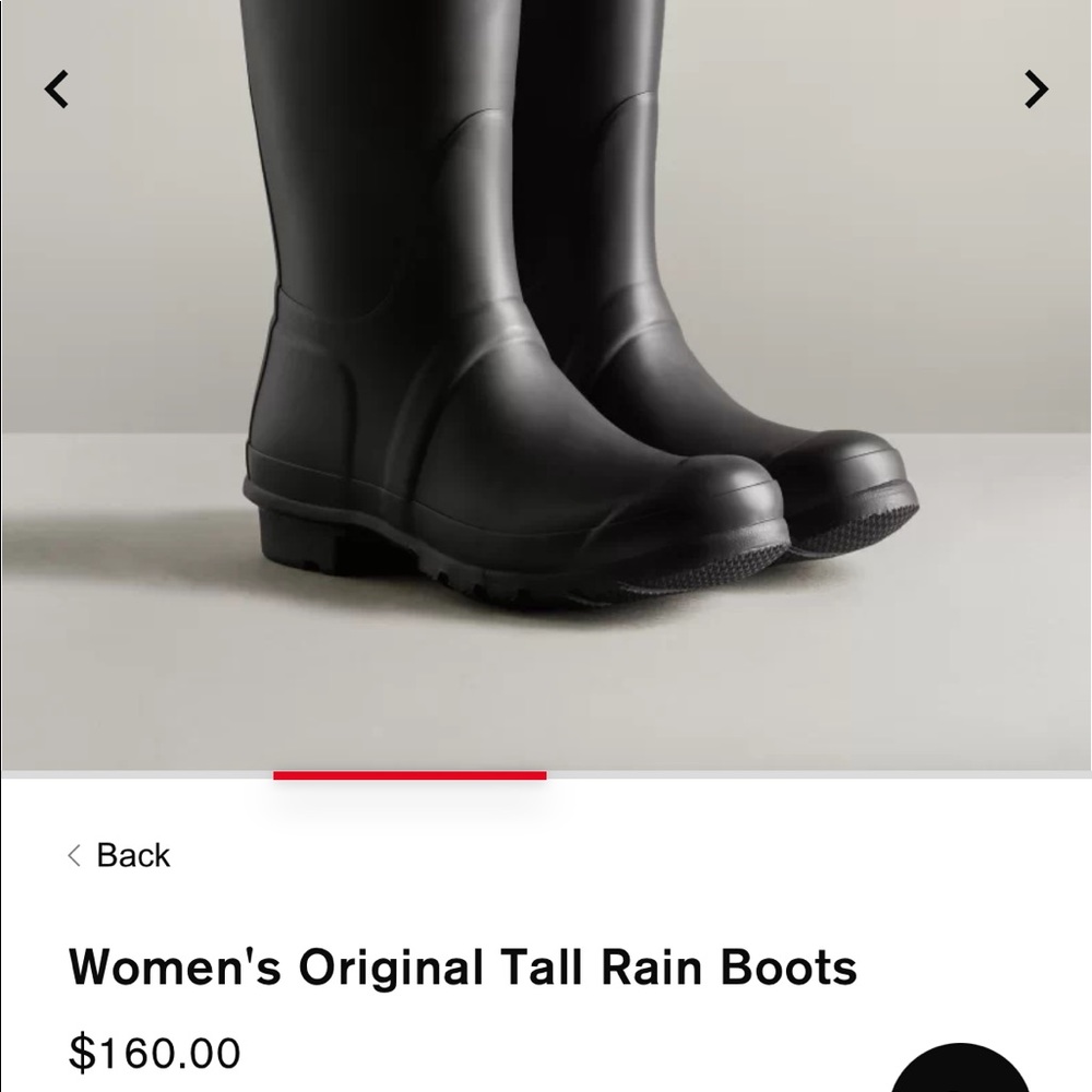 Hunter Original Tall Rain Boot in Matte Black - Picture 6 of 6